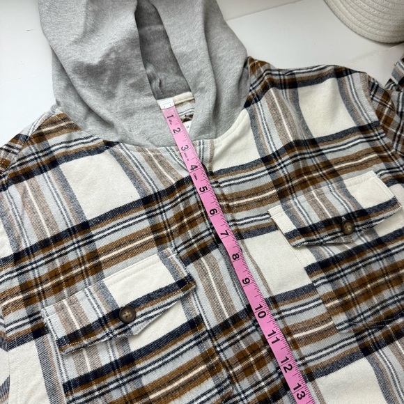 NEW Cactus Man Ricky Singh Hooded Button Up Shirt Mens XL Multicolor Plaid NWOT - Picture 11 of 12